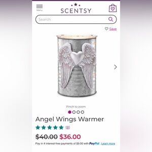 Scentsy Angel Wings Warmer